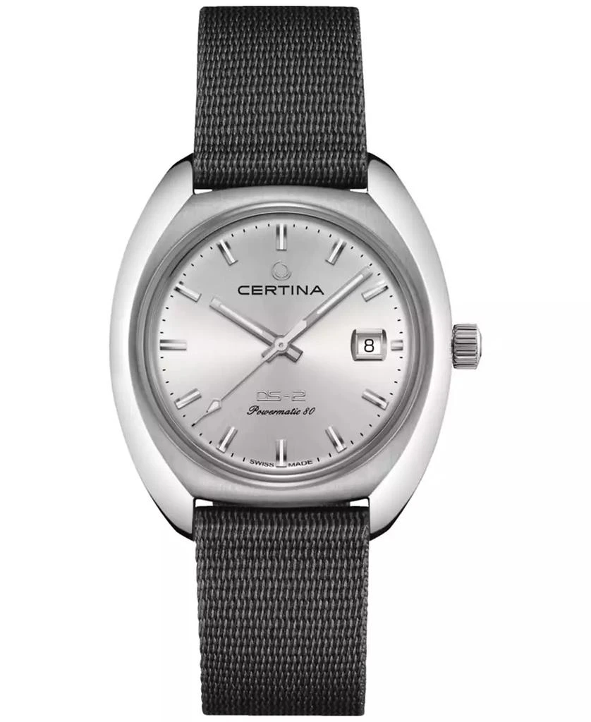 Certina Men's Swiss Automatic DS-2 Gray Synthetic Strap Watch 40mm 1