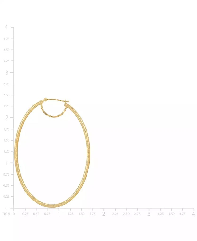 Italian Gold Oval Hoop Earrings in 14k Gold 4