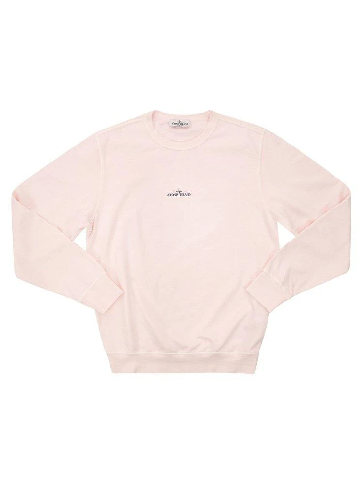 Stone Island Junior Stone Island Junior Logo Printed Crewneck Sweatshirt
