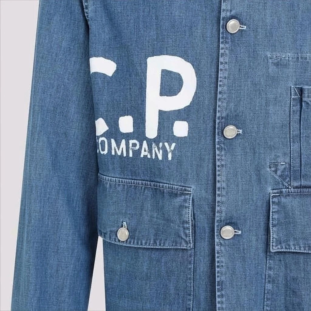 C.P. Company Classic Denim Jacket With Button Closure And Logo Detail 4