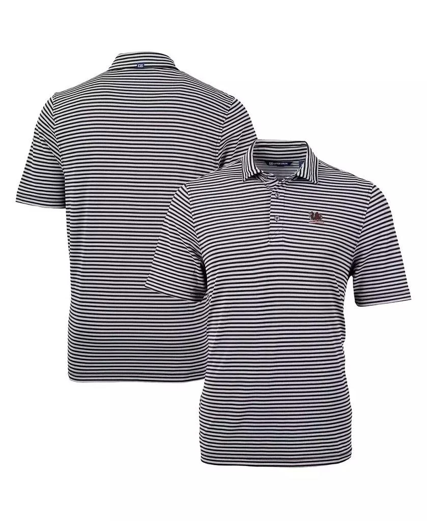 Cutter & Buck Men's Black South Carolina Gamecocks Vault DryTec Virtue Eco Pique Stripe Polo 1