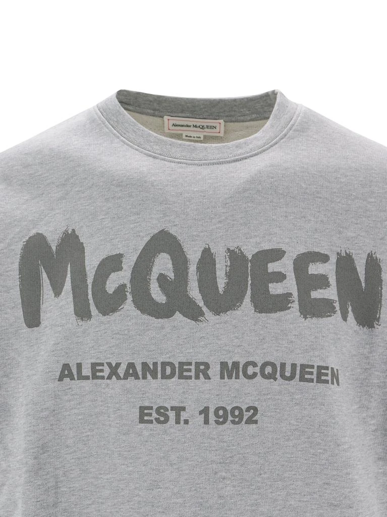 Alexander McQueen Cotton sweatshirt with McQueen Graffiti logo 3