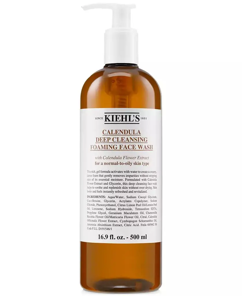 Kiehl's Calendula Deep Cleansing Foaming Face Wash, 16.9-oz.