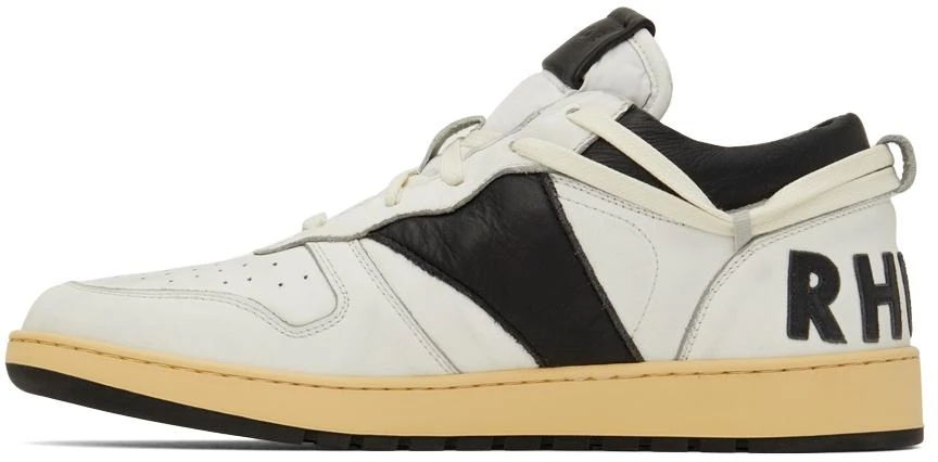 Rhude SSENSE Exclusive White & Black Rhecess Low Sneakers 3