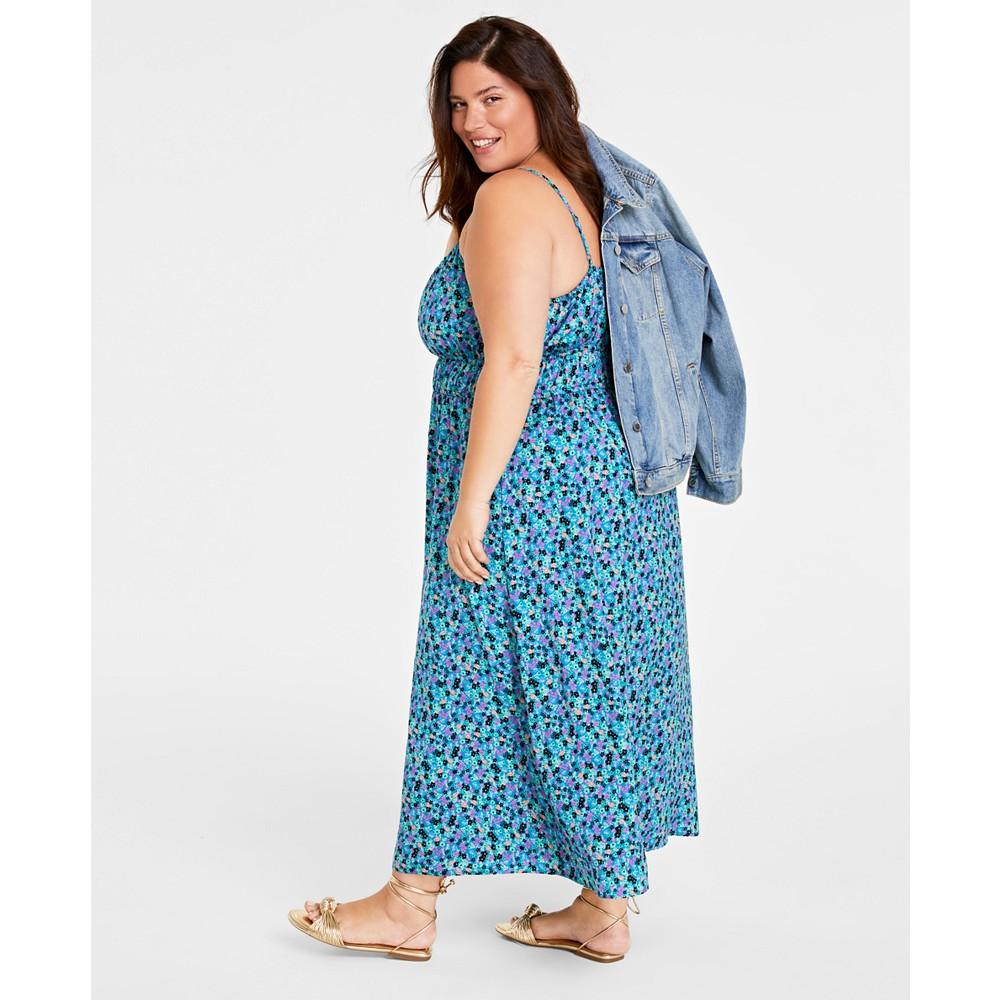 On 34th Trendy Plus Size Floral Print Midi Dress, Created for Macy's