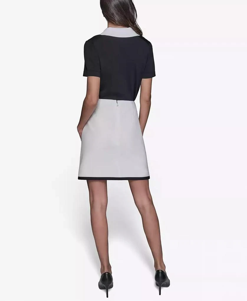 Karl Lagerfeld Paris Women's Colorblocked Knit Polo 2