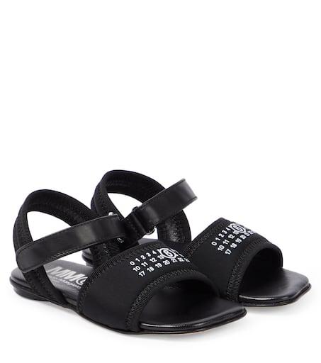 MM6 Leather-trimmed sandals EU-30 - BeyondStyle