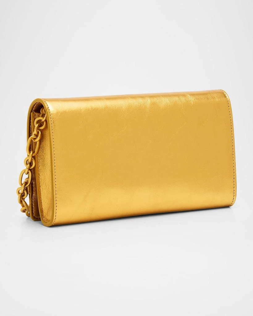 Balmain Anthem Belted Metallic Leather Crossbody Bag 3