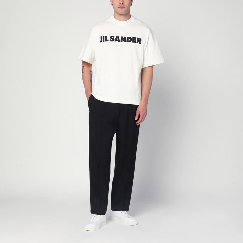 Jil Sander White wide t-shirt with logo