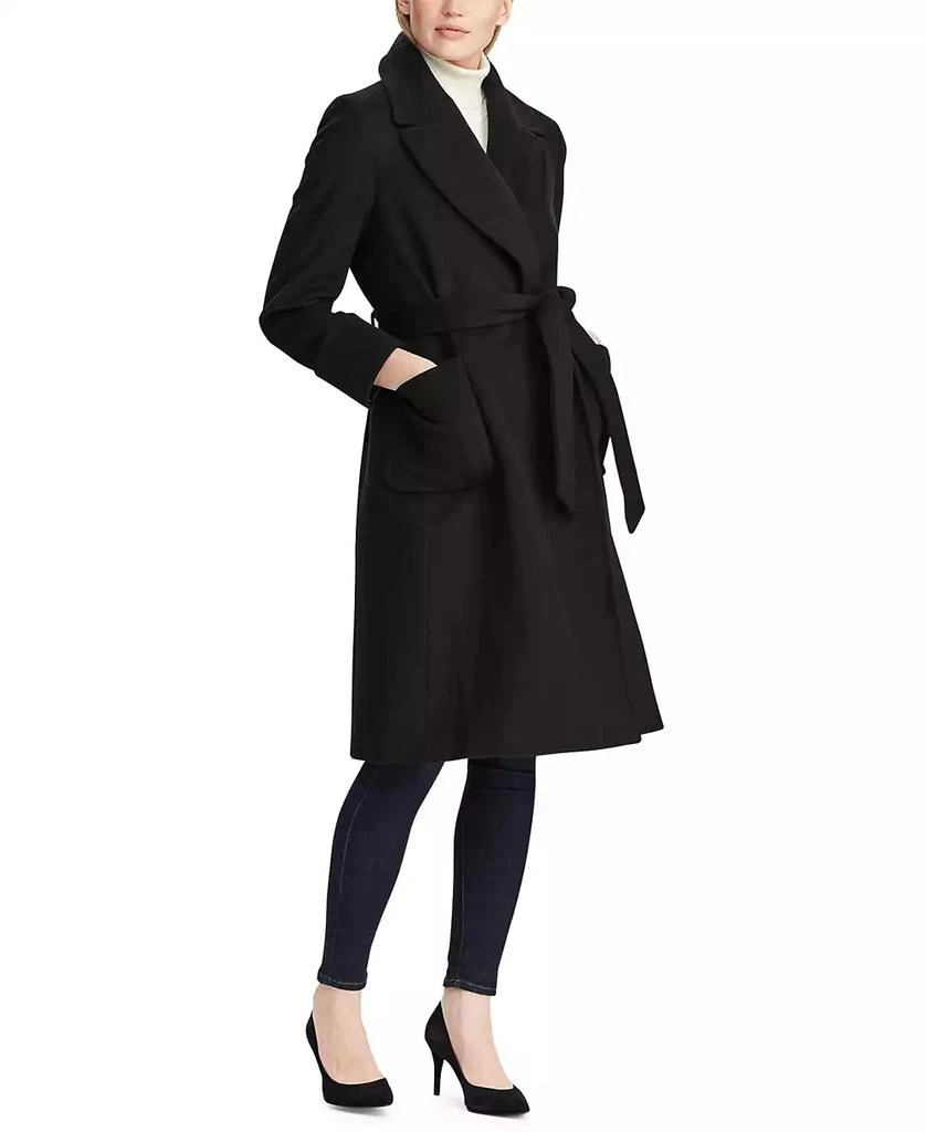 Ralph Lauren Women's Wool-Blend Belted Wrap Coat 3
