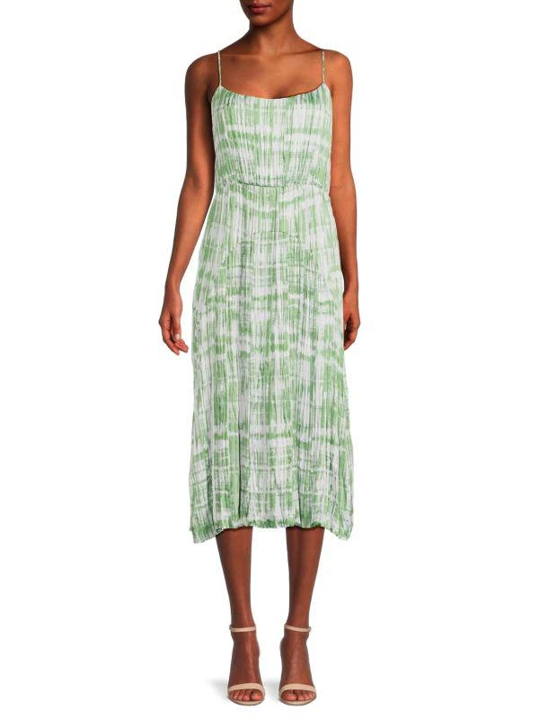 Vince Tie Dye Pleated Midi Dress 1