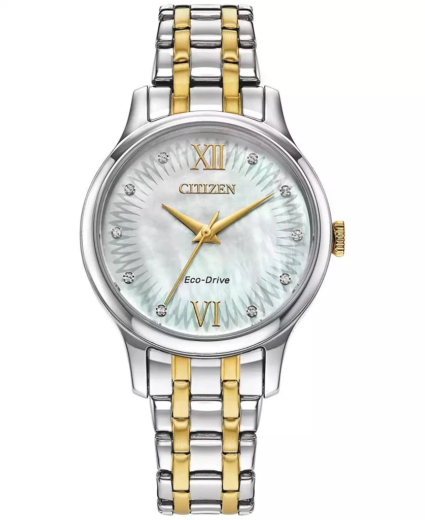 Citizen Eco-Drive Women's Classic Two-Tone Stainless Steel Bracelet Watch 31mm 1