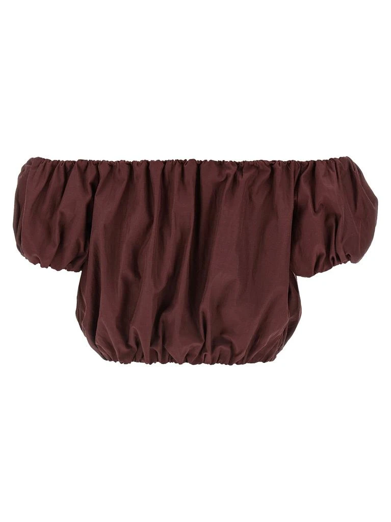 The Andamane The Andamane Ballon-Sleeved Cropped Top 2