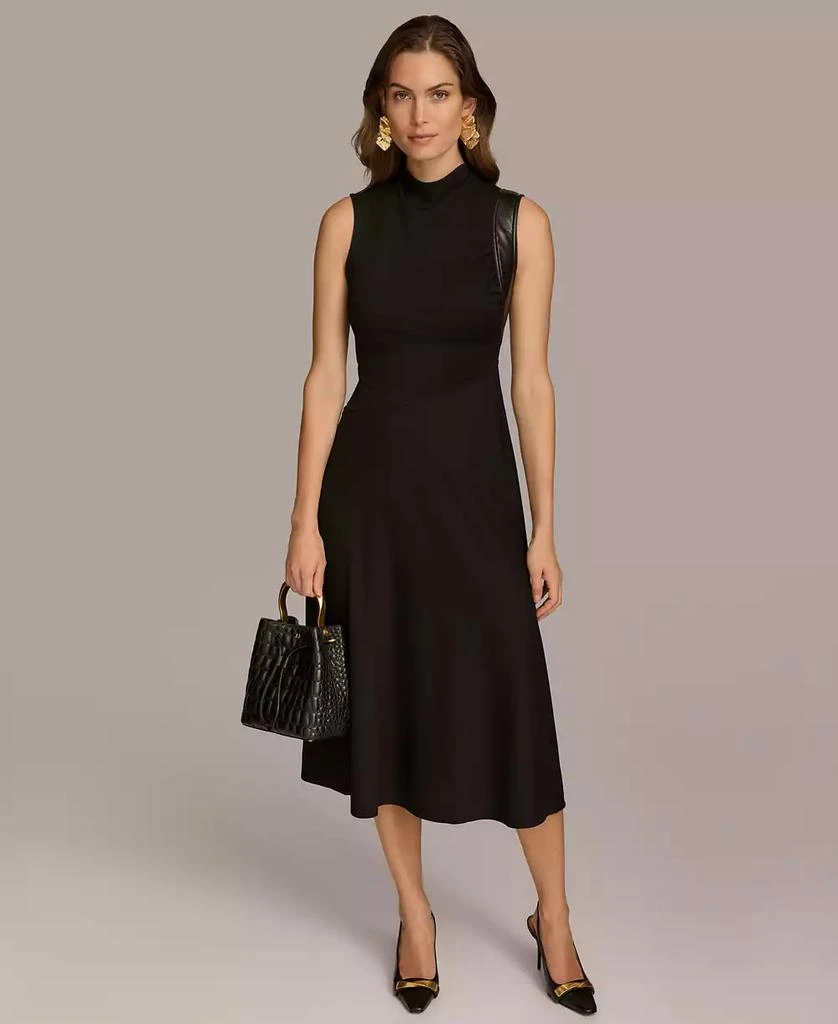 Shop Women's Mock-Neck Faux-Leather-Trim Dress on Sale at BeyondStyle  Get  74% Off Women's Mock-Neck Faux-Leather-Trim Dress with Limited-Time Flash  Deals, Exclusive Discounts, and Special Offers. Enjoy Unbeatable Savings on  Women's Mock-Neck