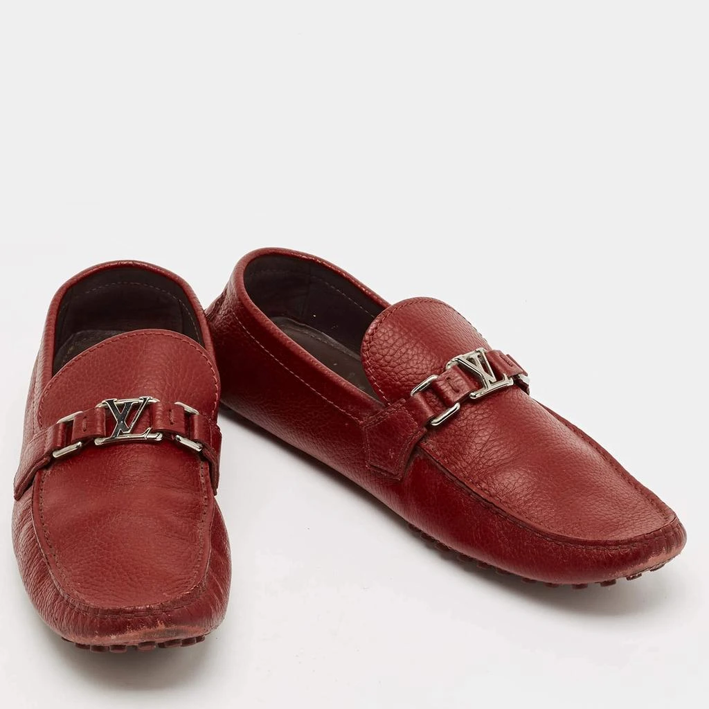 Louis Vuitton Louis Vuitton Burgundy Leather Hockenheim Loafers Size 44 4