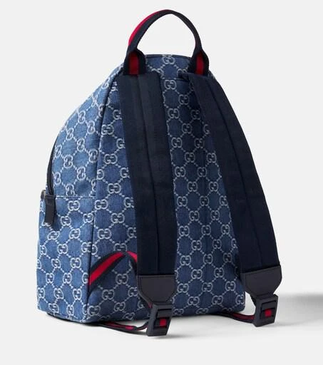 Gucci GG Pattern Denim Backpack Gucci Navy Gucci GG Denim Large Backpack main image 3