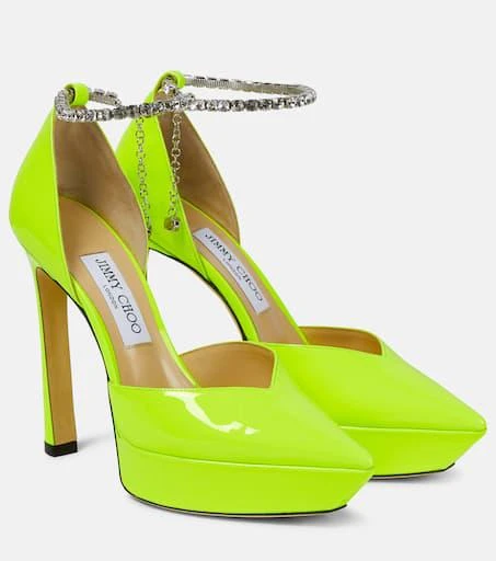 Jimmy Choo Saeda 125 embellished platform pumps 1