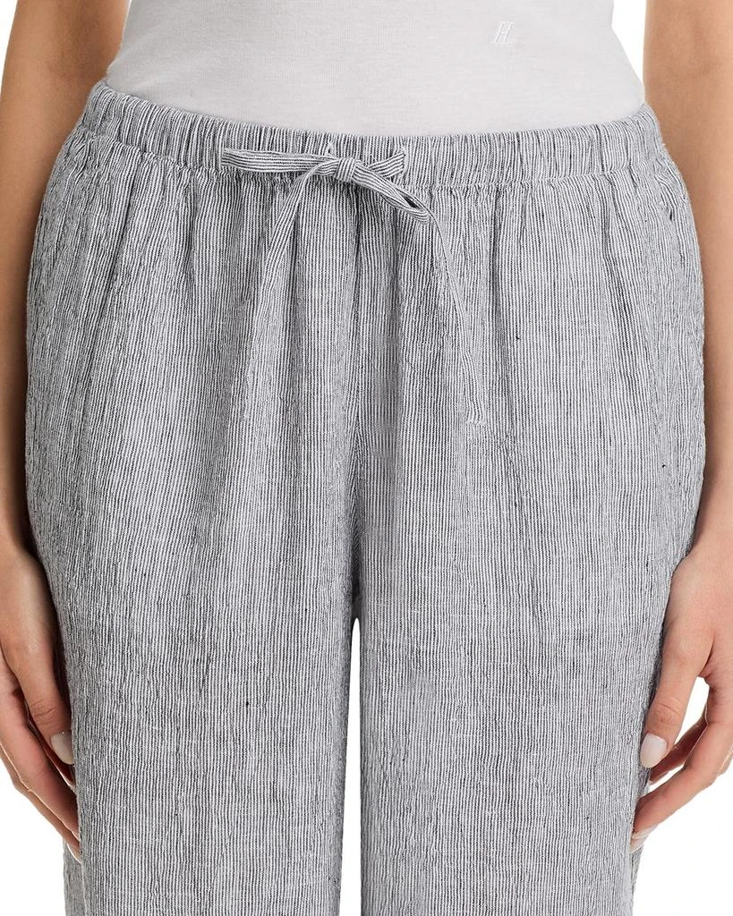 Eileen Fisher Puckered Linen Tapered Ankle Pants 5