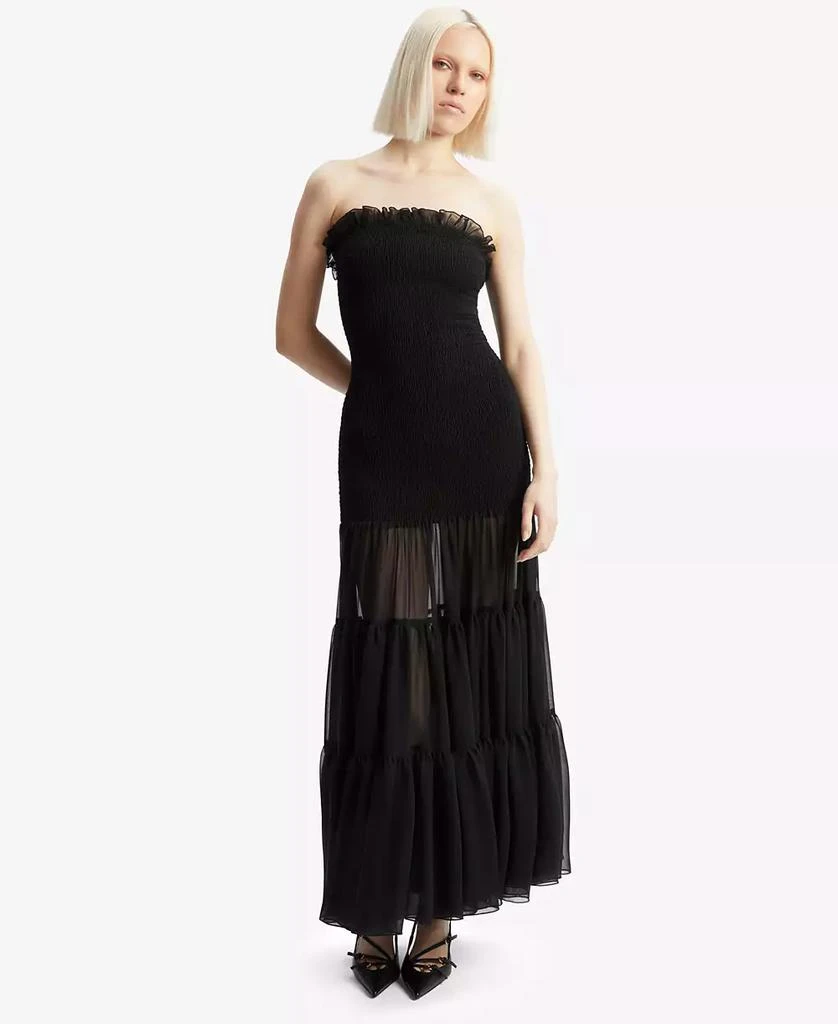 Bardot Women's Azura Strapless Smocked Maxi Dress 1