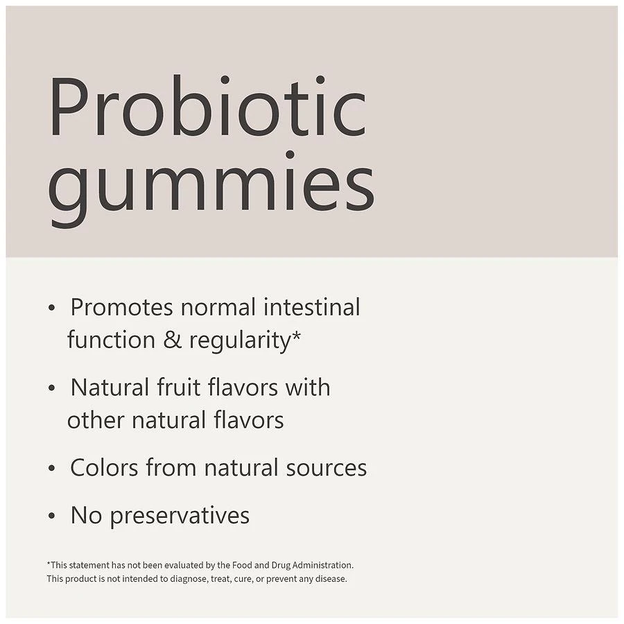 Walgreens Probiotic 500 Million CFU Gummies Natural Fruit 7