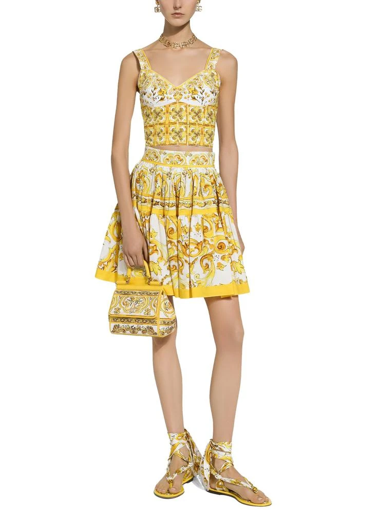 Dolce & Gabbana Majolica print cotton corset top 5