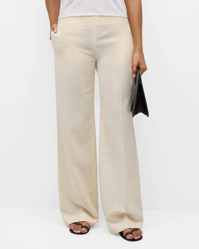 The Row Foulard Wide-Leg Linen Pants 2