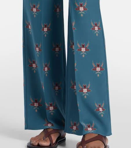 ETRO Floral printed silk flared pants 5