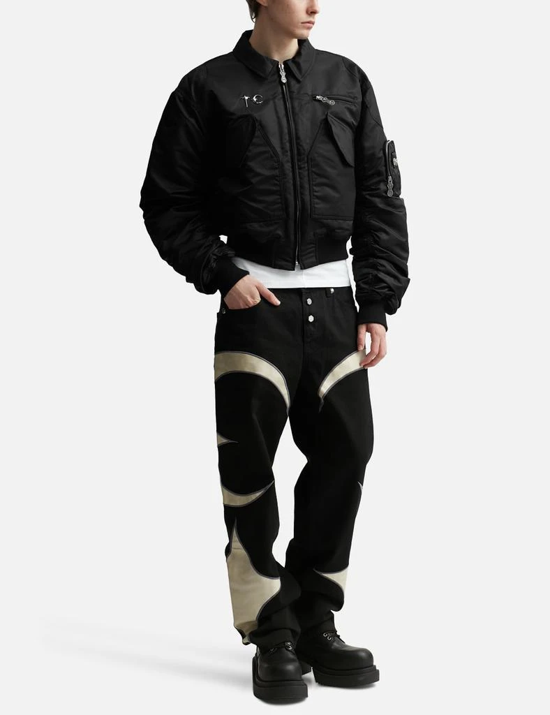 THUG CLUB TC Leather Washing Denim Pants 5