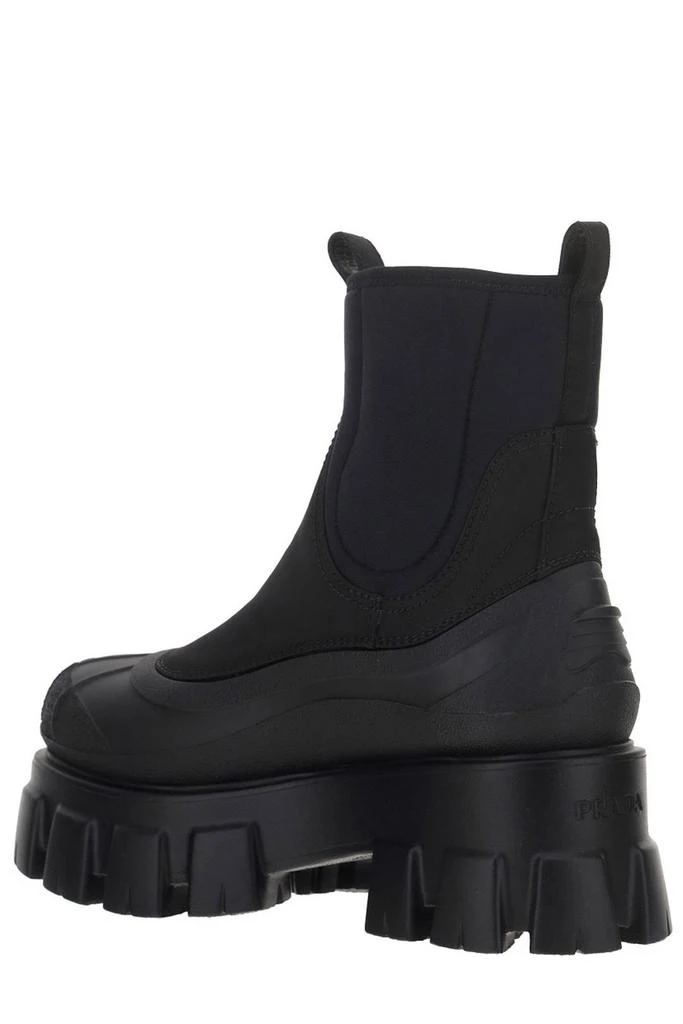 Prada Prada Monolith Logo Detailed Ankle Boots 3