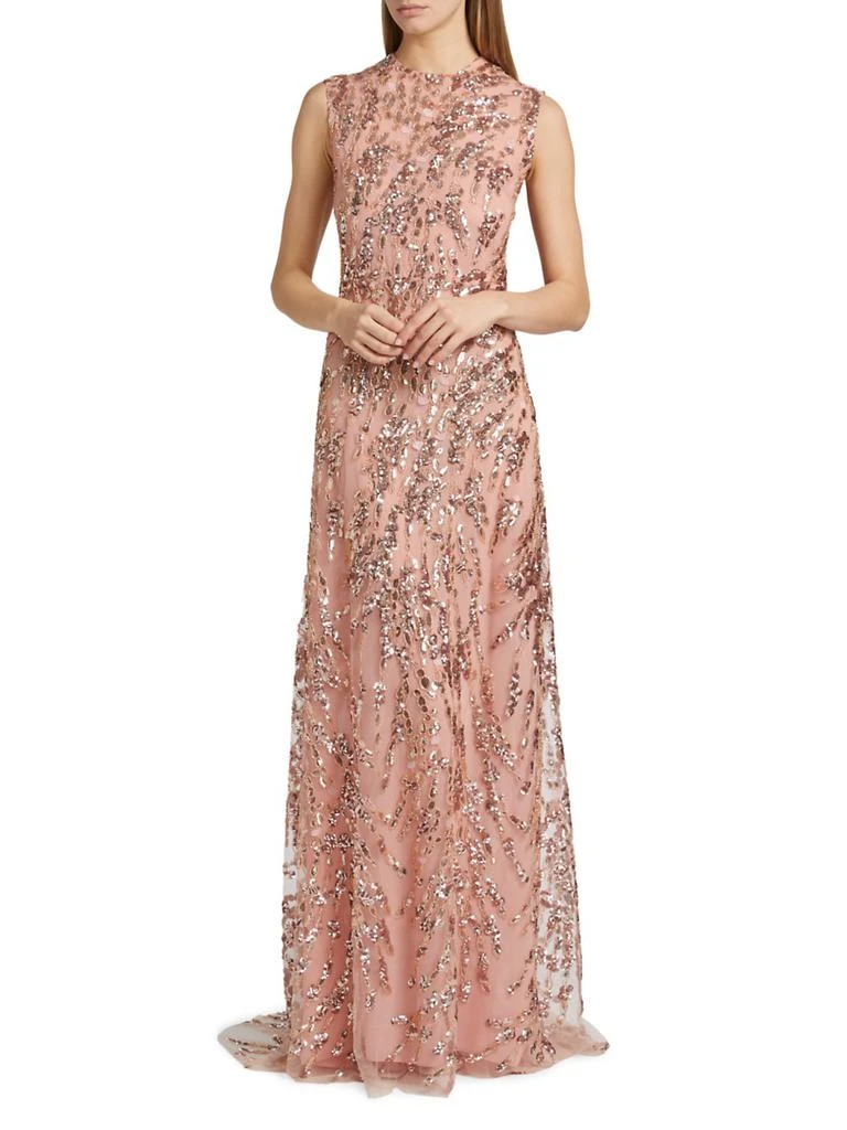 REEM ACRA Enchanting Spring Embellished Tulle Gown 2