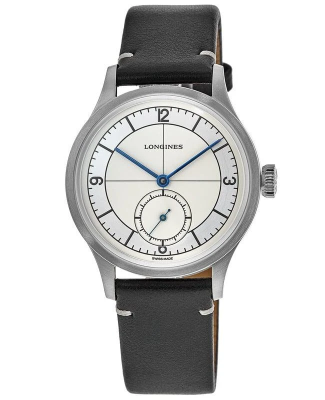 Longines Longines Heritage Classic Silver Dial Black Leather Strap Men's Watch L2.828.4.73.0 1