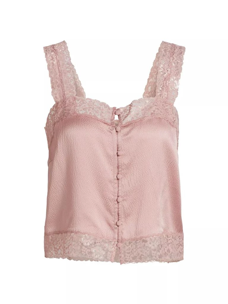 CAMI NYC Tannis Silk-Lace Cropped Camisole Top 1