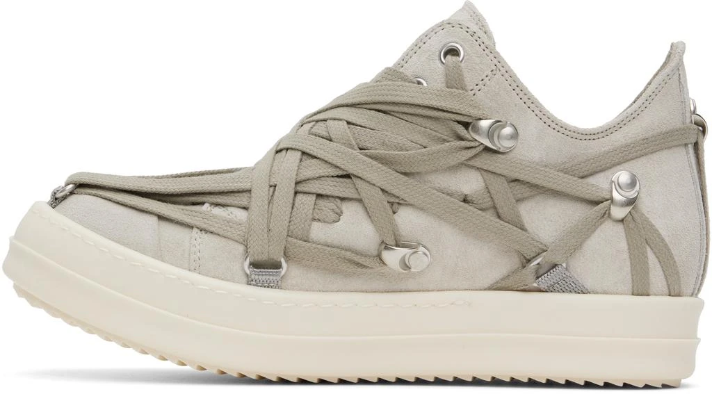 Rick Owens Gray Hollywood Megalace Low Sneaks Sneakers 3