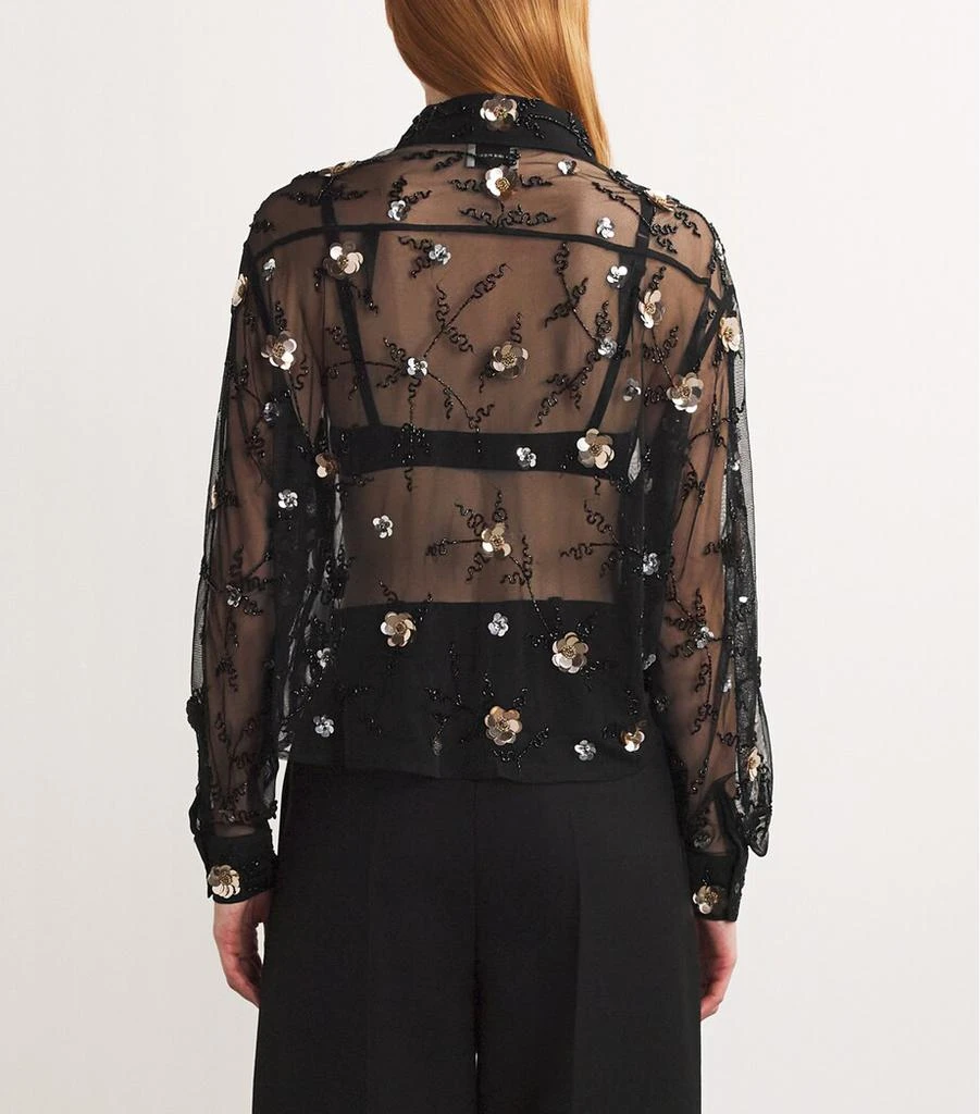 Claudie Pierlot Tulle Embellished Shirt 4