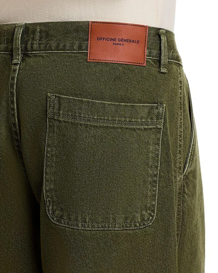 Officine Générale Straight Fit Jeans in Olive Night 5