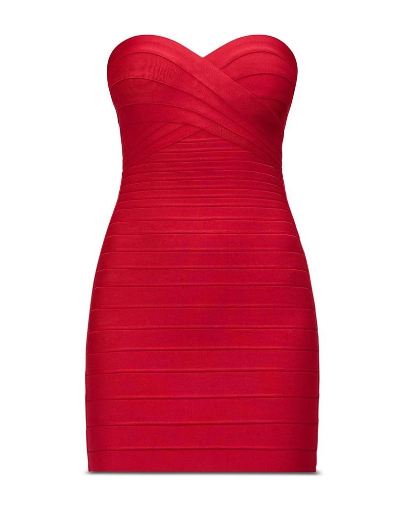 Herve Leger Isla Strapless Bandage Mini Dress 8