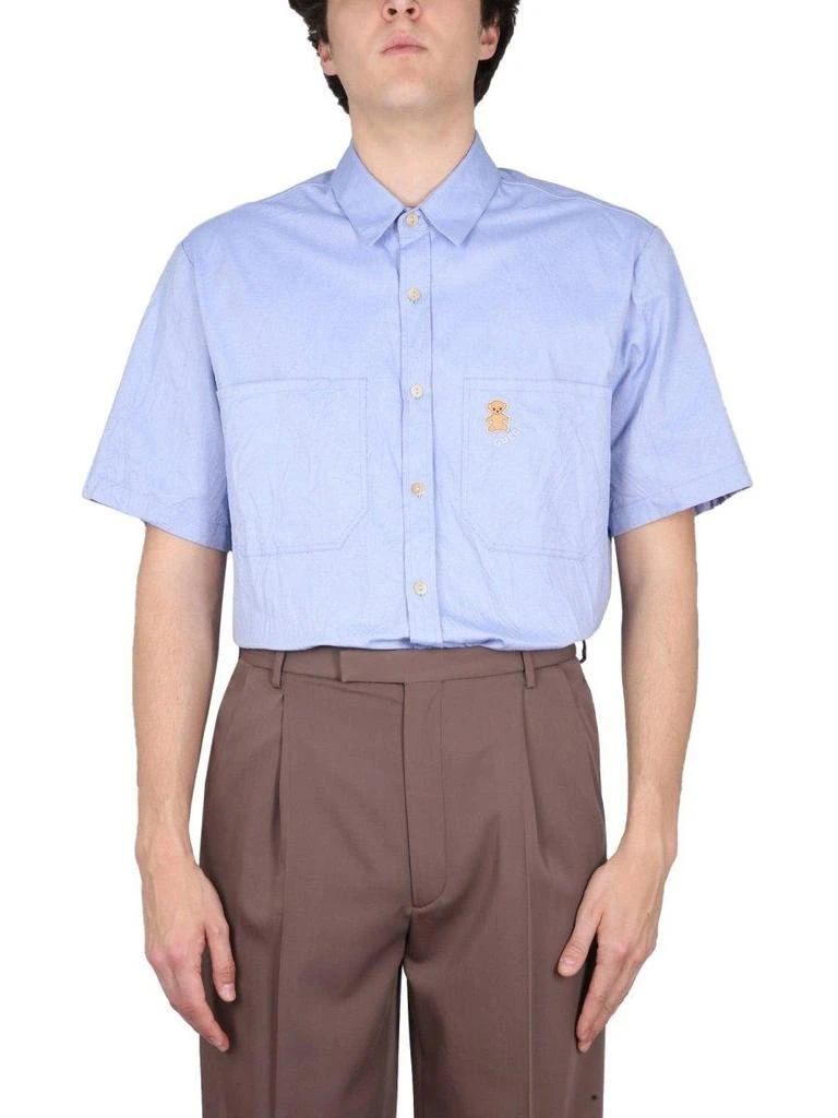 Gucci Bear Motif Embroidered Short-sleeved Shirt 1