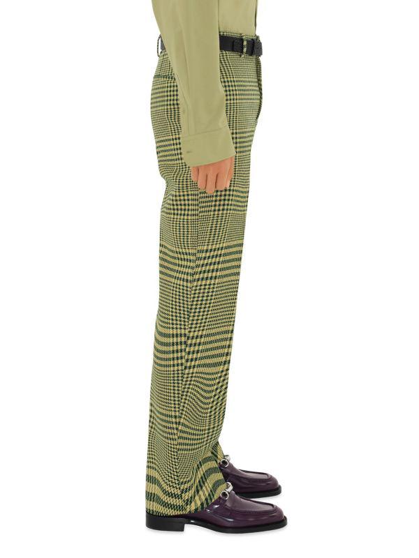 Burberry Warped Houndstooth Wool Trousers - Pants - Compare