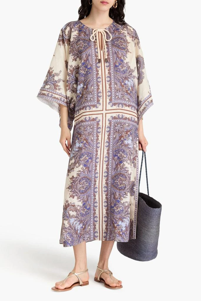 Zimmermann Paisley-print linen kaftan 2