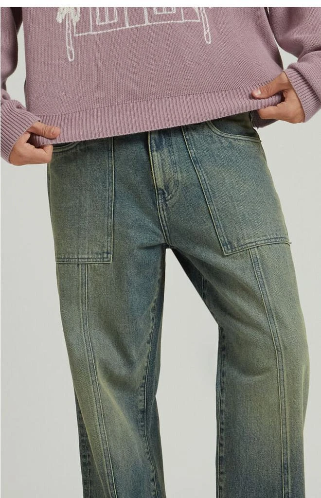 PacSun Dark Indigo Tinted Baggy Jeans 5