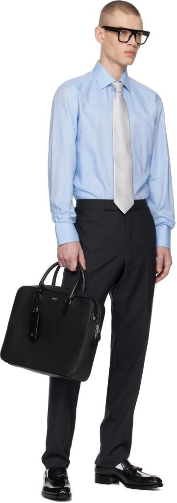 Tom Ford Black Soft Grain Leather Elliot Briefcase 4
