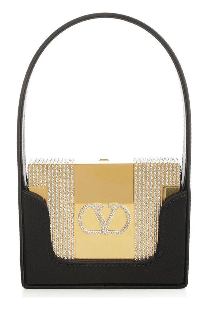 Valentino Valentino	Minaumorphe Logo Plaque Embellished Clutch Bag 1