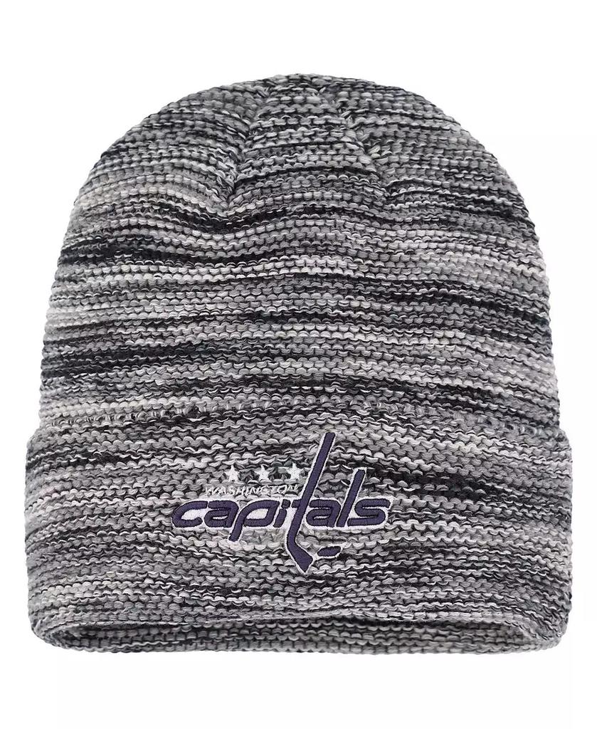 Adidas Men's Black, White Washington Capitals Marled Cuffed Knit Hat