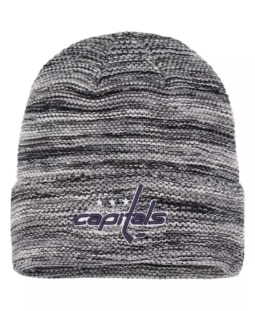 adidas Men's Black, White Washington Capitals Marled Cuffed Knit Hat 1