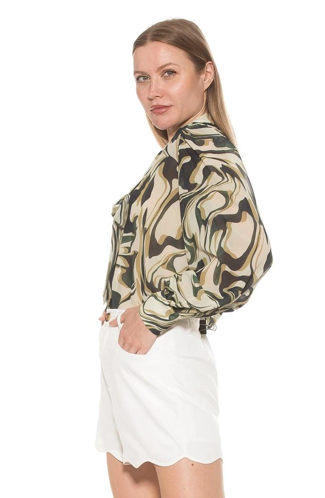 ALEXIA ADMOR Serena Long Sleeve Tie Neck Blouse 5