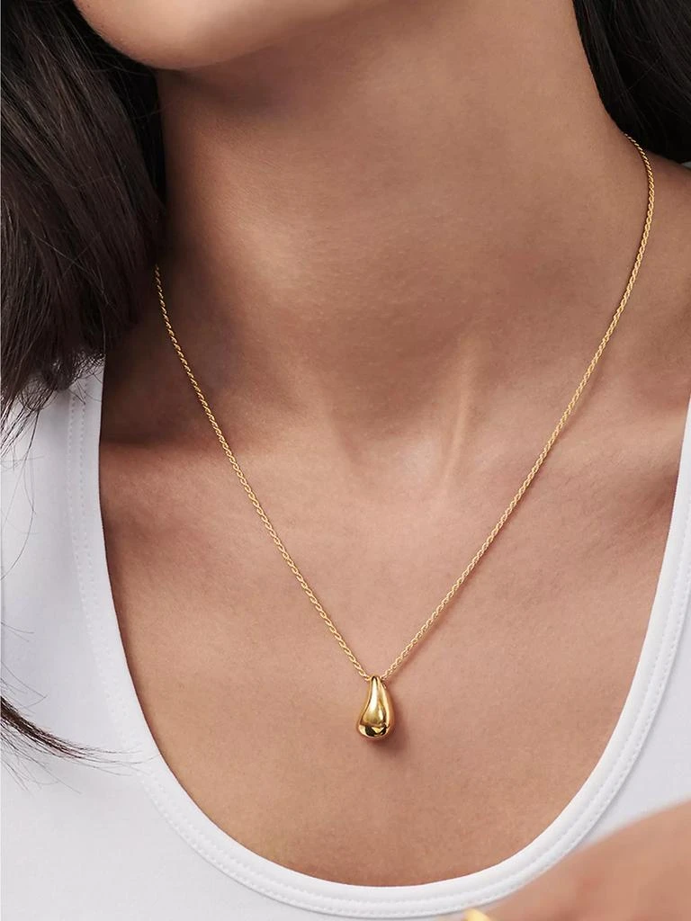 Missoma Savi x Missoma 18K-Yellow-Gold Vermeil Organic Droplet Pendant Necklace 5