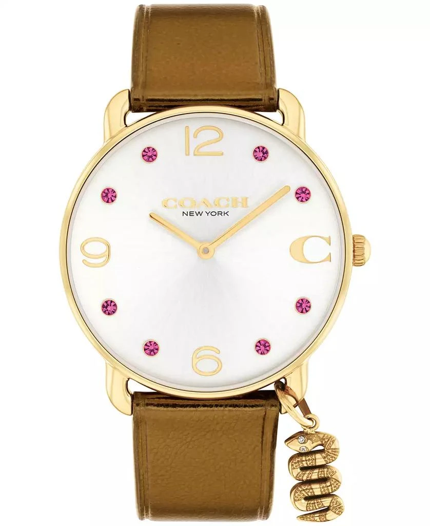 Coach Women's Elliot Lunar New Year Tan Leather Strap Watch 1