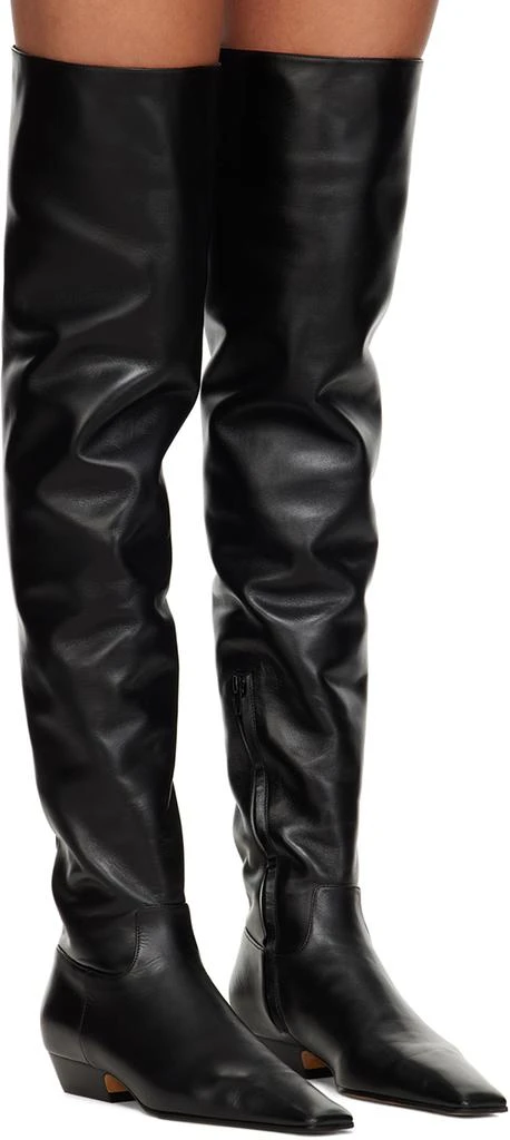 Khaite Black 
The Marfa Over-The-Knee Flat
 Boots 4
