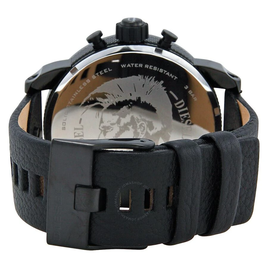 Diesel Bad Ass Chronograph Blue Dial Black Leather Men's Watch DZ7257 3