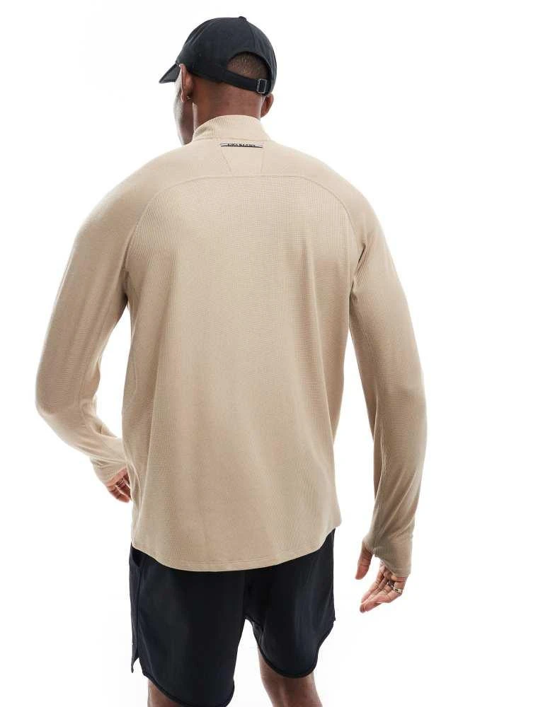 NIKE Nike Running Trail 1/4 zip sweatshirt in beige 4